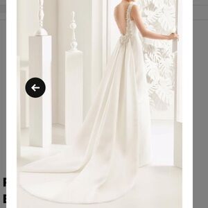 NWT Rosa Clará Nava Bridal Wedding Dress Detachable Train